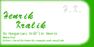 henrik kralik business card